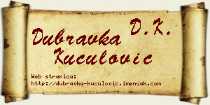 Dubravka Kuculović vizit kartica